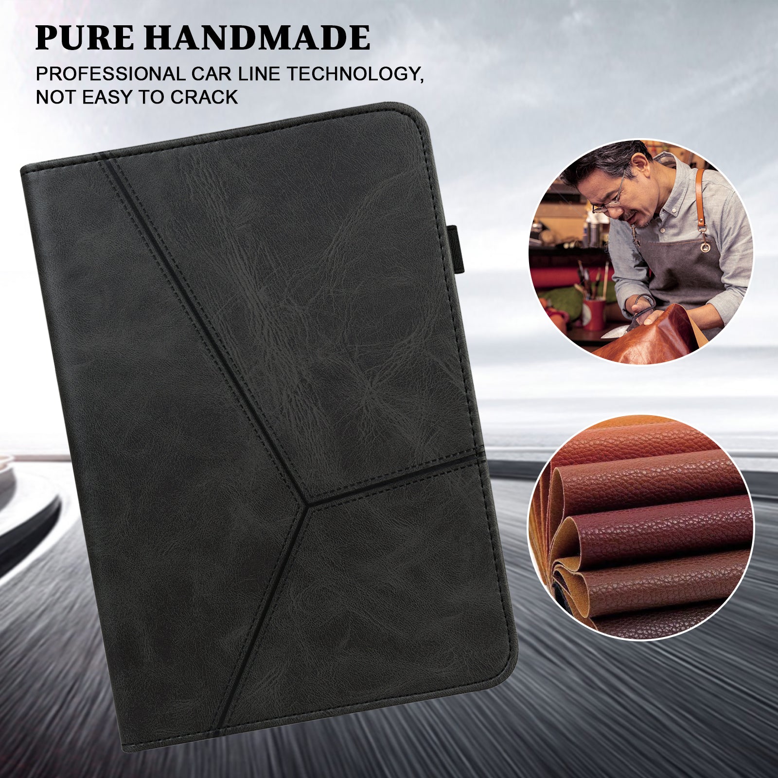 For Amazon Kindle Paperwhite (2024) Case PU Leather Line Imprinted Cover with Elastic Band For Amazon Kindle Paperwhite (2024) Case PU Leather Line Imprinted Cover with Elastic Band